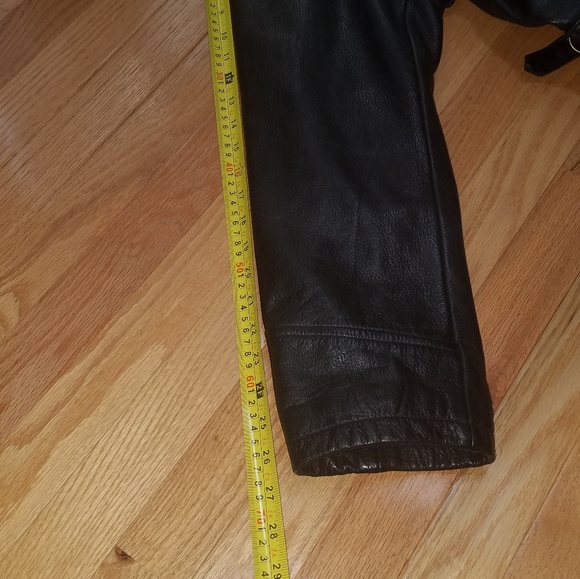 Large Men's Tommy Hilfiger Leather Coat - Picture 7 of 8